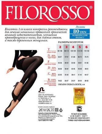 ЛОСИНЫ КОМПРЕССИОННЫЕ черные 1 класс компр. р.2