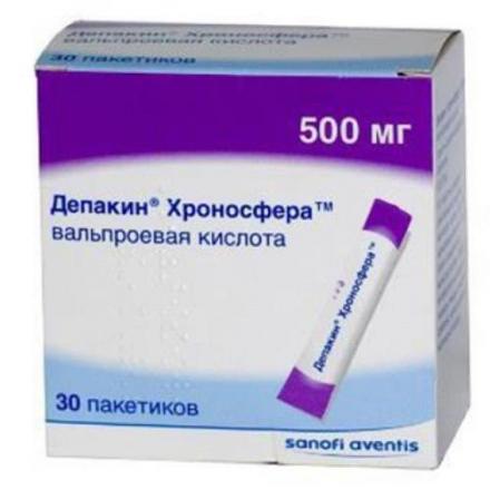 ДЕПАКИН ХРОНОСФЕРА гранулы пролонг. 500 мг пак. №30