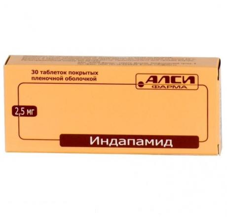 ИНДАПАМИД АЛСИ табл. п/о плен. 2,5 мг №30