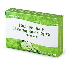 ВАЛЕРИАНА+ПУСТЫРНИК ФОРТЕ МЕРЦАНА табл. д/рассас. №60