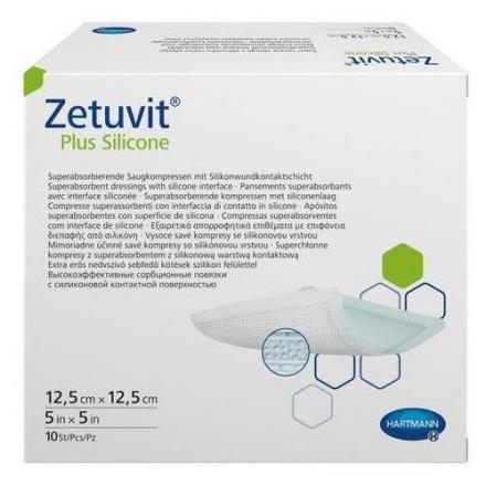 ПОВЯЗКА СОРБЦИОННАЯ ХАРТМАНН ЦЕТУВИТ ПЛЮС СИЛИКОН 12,5см х 12,5см №10