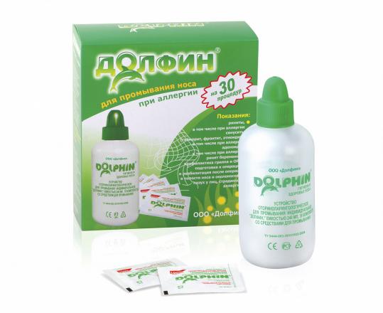ДОЛФИН ПРИ АЛЛЕРГИИ устр-во д/промывания 240 мл + ср-во д/промывания №30