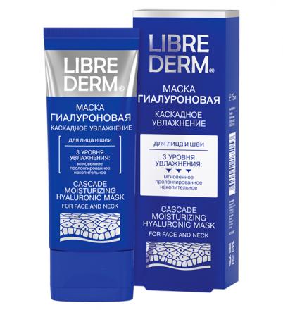 ЛИБРИДЕРМ ГИАЛУРОН. МАСКА ДЛЯ ЛИЦА И ШЕИ 75 мл каскадн. увлажнение