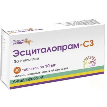 ЭСЦИТАЛОПРАМ СЗ табл. п/о плен. 10 мг №30