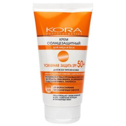 КОРА КРЕМ СОЛНЦЕЗАЩИТНЫЙ 150 мл SPF50+