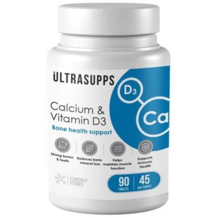 ULTRASUPPS КАЛЬЦИЙ+ВИТАМИН D3 табл. №90