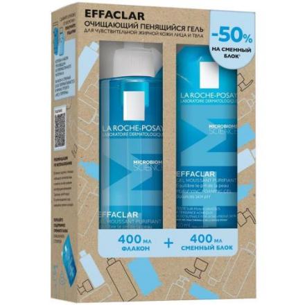 ЛЯ РОШ ПОЗЕ (LA ROCHE-POSAY) ЭФФАКЛАР ГЕЛЬ ДЛЯ ЛИЦА 400 мл +смен. блок