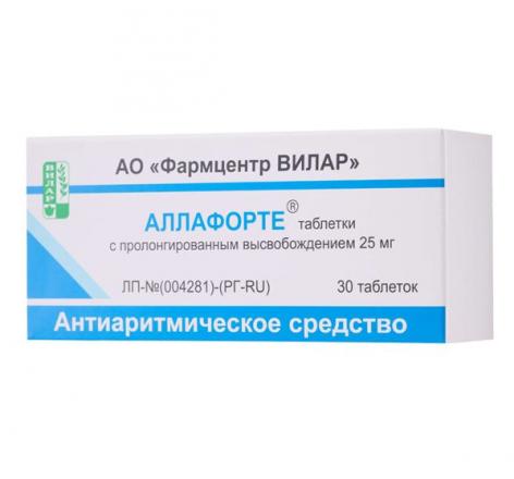 АЛЛАФОРТЕ табл. пролонг. 25 мг №30