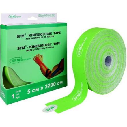 ЛЕНТА КИНЕЗИОЛОГИЧЕСКАЯ SFM зеленая 5см х 32м