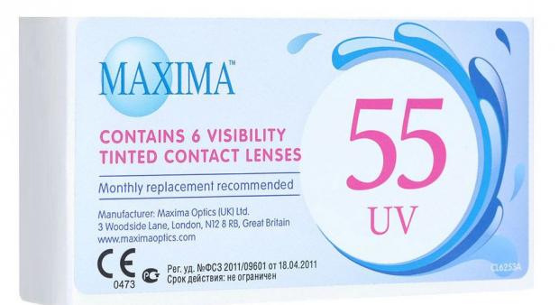 КОНТАКТНАЯ ЛИНЗА MAXIMA 55 UV 8,6 корриг. - 5,50
