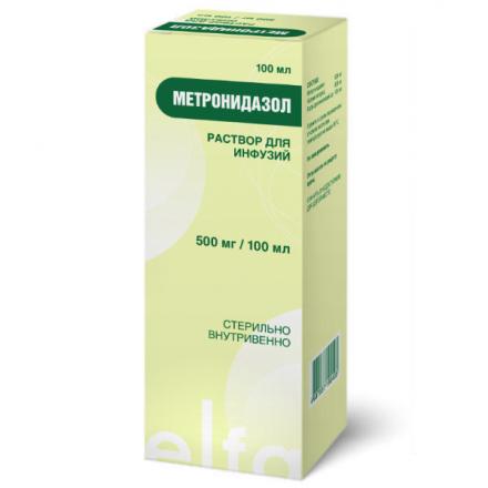 МЕТРОНИДАЗОЛ ИНДИЯ р-р д/инфузий 5 мг/мл фл. 100 мл