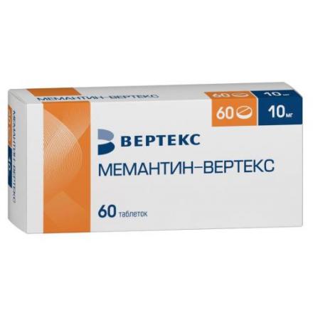 МЕМАНТИН ВЕРТЕКС табл. п/о плен. 10 мг №60