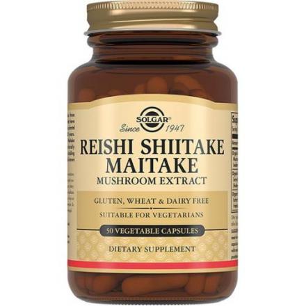 СОЛГАР ЭКСТРАКТ ГРИБОВ РЕЙШИ,ШИИТАКЕ,МЕЙТАКЕ капс. №50