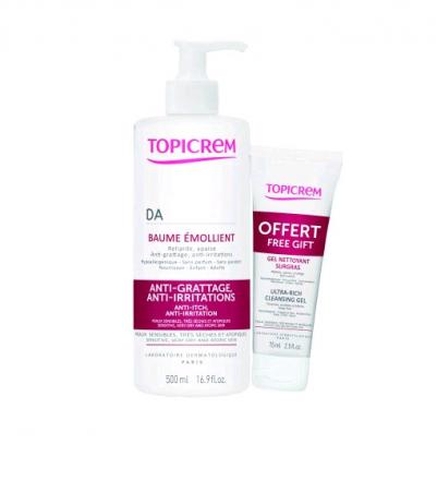 ТОПИКРЕМ DA НАБОР 500 мл Бальзам д/лица и тела 500 мл + Гель Ультра Риш 75 мл