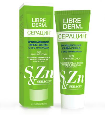 ЛИБРИДЕРМ СЕРАЦИН КРЕМ-СКРАБ ДЛЯ ЛИЦА 75 мл с эко-гранулами