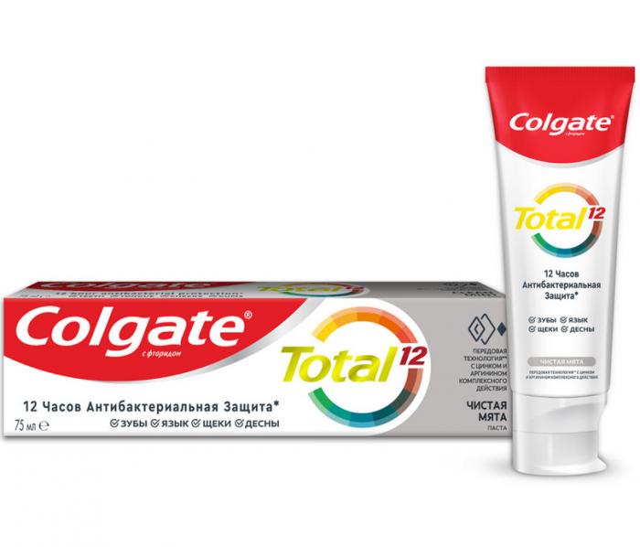 КОЛГЕЙТ TOTAL 12 PRO ЗУБНАЯ ПАСТА 75 мл чистая мята