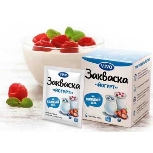ВИВО (VIVO) ЙОГУРТ закваска пак. 0,5 гр №4