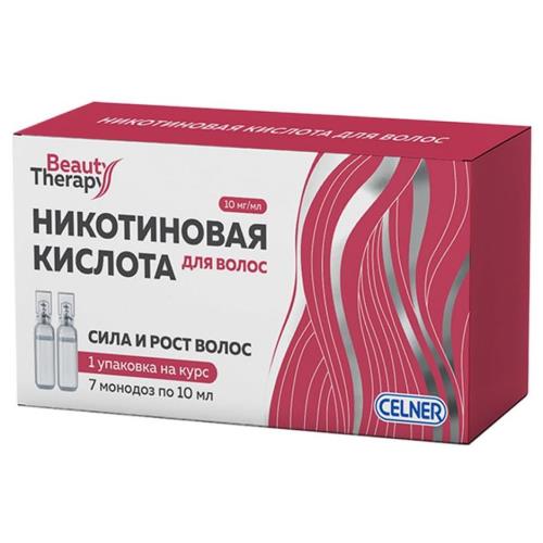 НИКОТИНОВАЯ КИСЛОТА ДЛЯ ВОЛОС р-р наруж. 10 мл №7