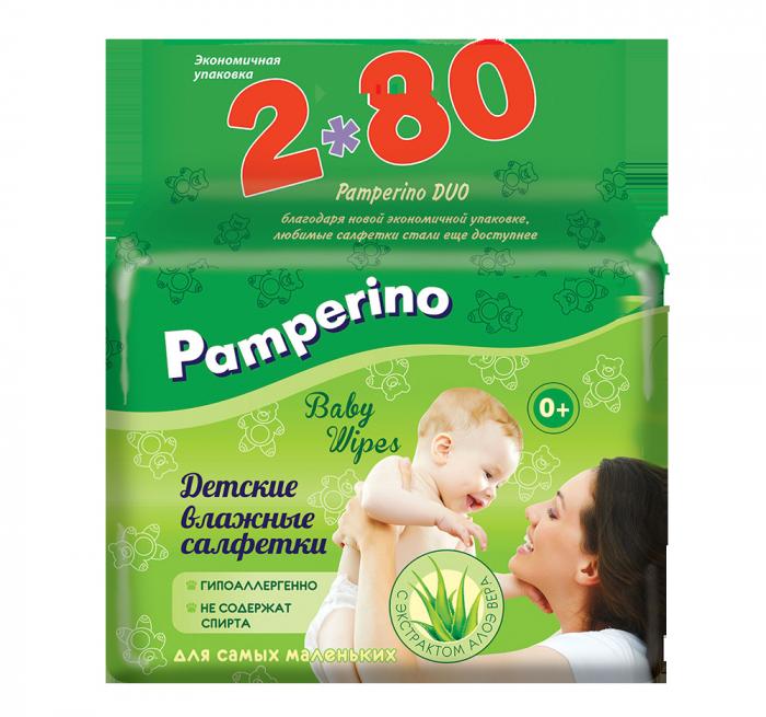 ПАМПЕРИНО САЛФЕТКИ ВЛАЖНЫЕ ДЕТСКИЕ №160 алоэ