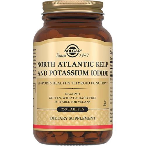 СОЛГАР ЙОД ИЗ БУРЫХ ВОДОРОСЛЕЙ И ЙОДИД КАЛИЯ табл. №250