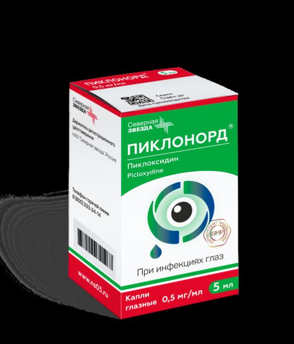 ПИКЛОНОРД капли глазные 0,05 % фл.- кап. 5 мл