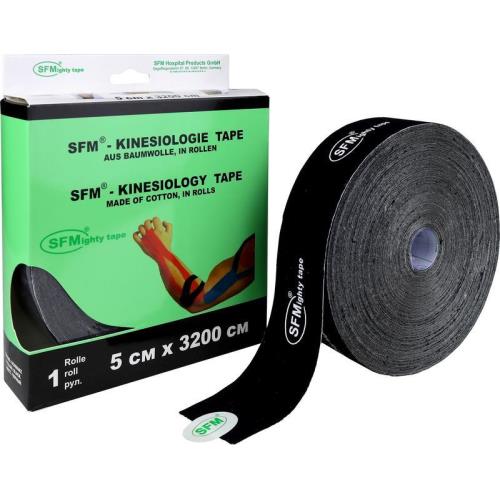 ЛЕНТА КИНЕЗИОЛОГИЧЕСКАЯ SFM черная 5см х 32м