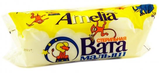 ВАТА МАЛЫШ ХЛОПКОВАЯ СТЕРИЛЬНАЯ АМЕЛИЯ 100 гр