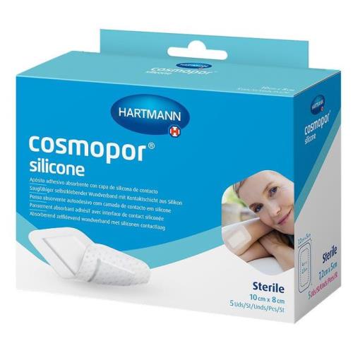 ПОВЯЗКА САМОКЛЕЮЩАЯСЯ СТЕРИЛЬНАЯ ХАРТМАНН COSMOPOR SILICONE 8см х 10см №5