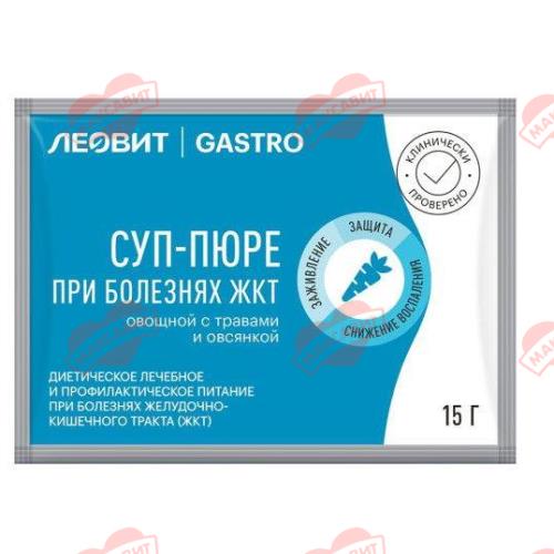 ЛЕОВИТ GASTRO СУП-ПЮРЕ травы-овсянка 15 гр