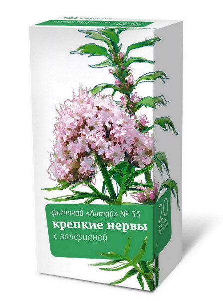 ФИТОЧАЙ АЛТАЙ №33 крепкие нервы с валерианой ф/п №20