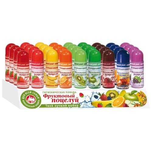 ФРУКТОВЫЙ ПОЦЕЛУЙ ПОМАДА ГИГИЕНИЧЕСКАЯ микс №36