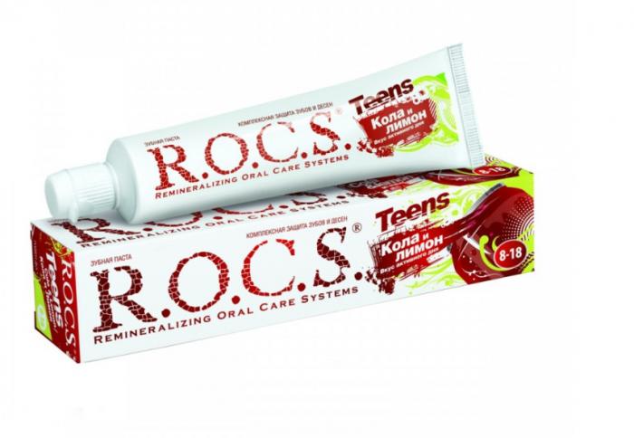 РОКС ТИНС ЗУБНАЯ ПАСТА ДЕТСКАЯ 74 гр кола и лимон