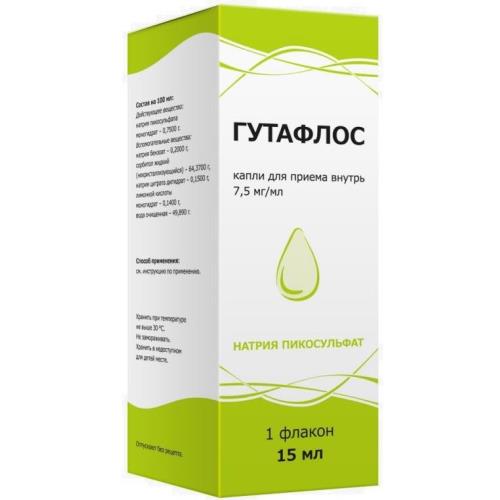 ГУТАФЛОС капли внутр. 7,5 мг/мл фл.- кап. 15 мл