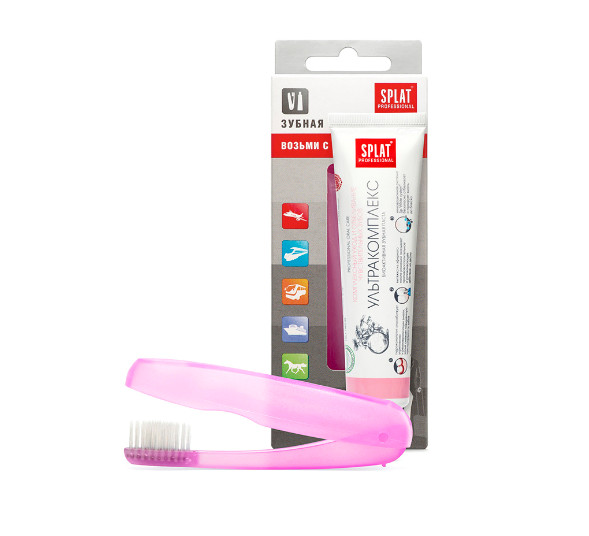 СПЛАТ УЛЬТРАКОМПЛЕКС НАБОР ЗУБНЫХ ПАСТ дорожный (зубн. паста + зубн. щетка)