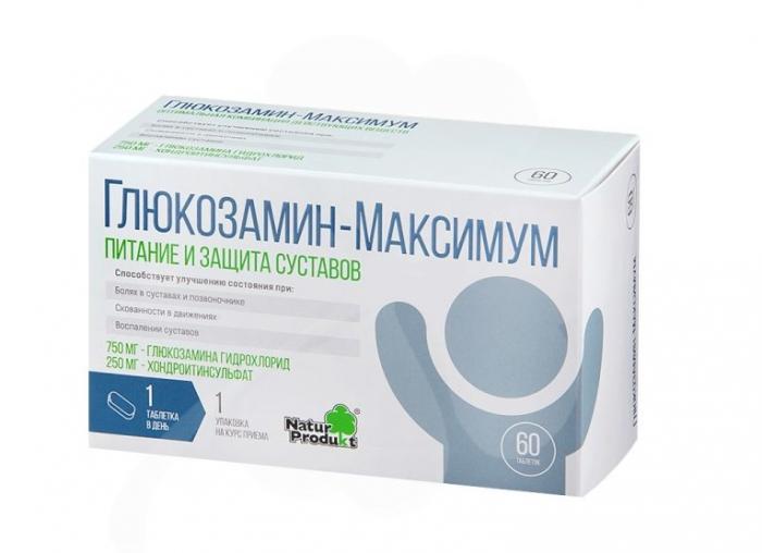 ГЛЮКОЗАМИН МАКСИМУМ NATUR PRODUCT табл. №60