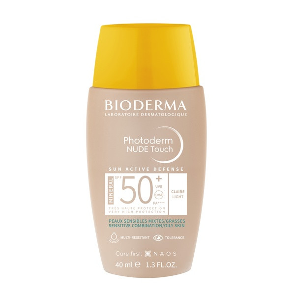 БИОДЕРМА (BIODERMA) ФОТОДЕРМ NUDE TOUCH ФЛЮИД СОЛНЦЕЗАЩИТНЫЙ 40 мл SPF50+ светлый оттенок