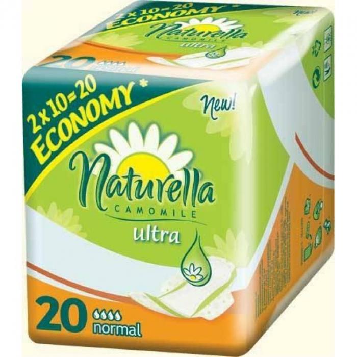 НАТУРЕЛЛА ПРОКЛАДКИ CAMOMILE УЛЬТРА с крылышками НОРМАЛ №20
