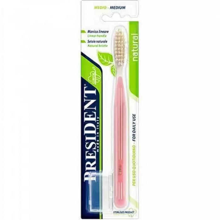 ПРЕЗИДЕНТ НАТУРАЛЬНАЯ ЗУБНАЯ ЩЕТКА средняя 1961