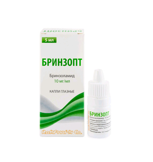 БРИНЗОПТ капли глазные 1% фл.- кап. 5 мл