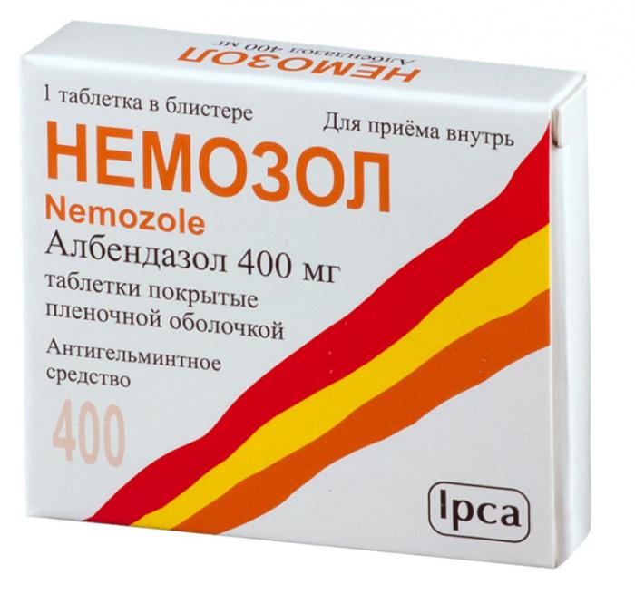 НЕМОЗОЛ табл. п/о плен. 400 мг №1