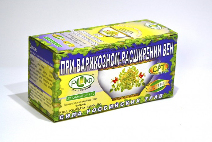 ФИТОЧАЙ РОССИЙСКИЕ ТРАВЫ №6 при варикозном расширении вен ф/п №20