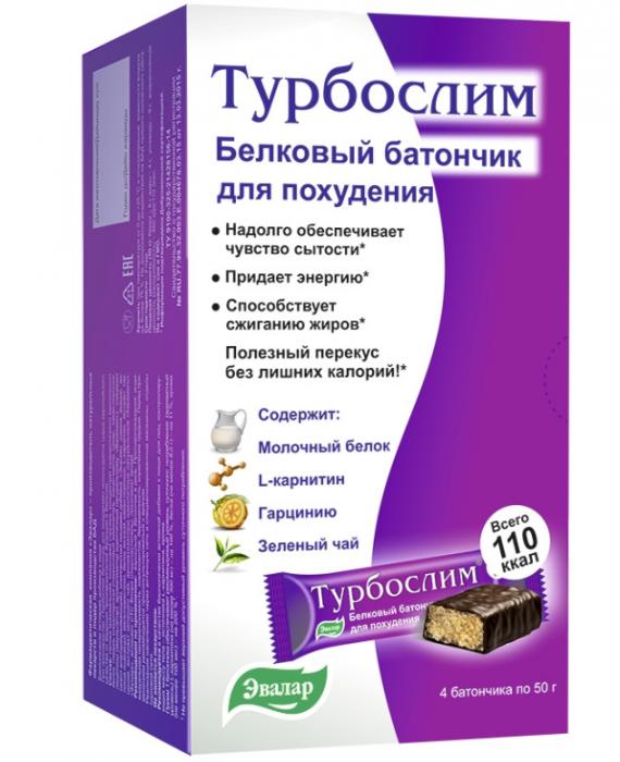 ТУРБОСЛИМ ДЛЯ ПОХУДЕНИЯ ЭВАЛАР батончик 50 гр №4