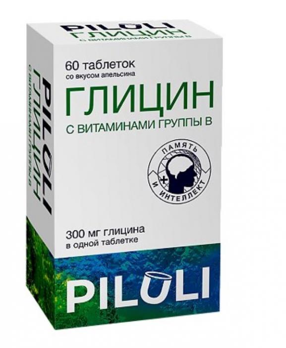 PILULI ГЛИЦИН С ВИТАМИНАМИ ГРУППЫ В табл. д/рассас. №60