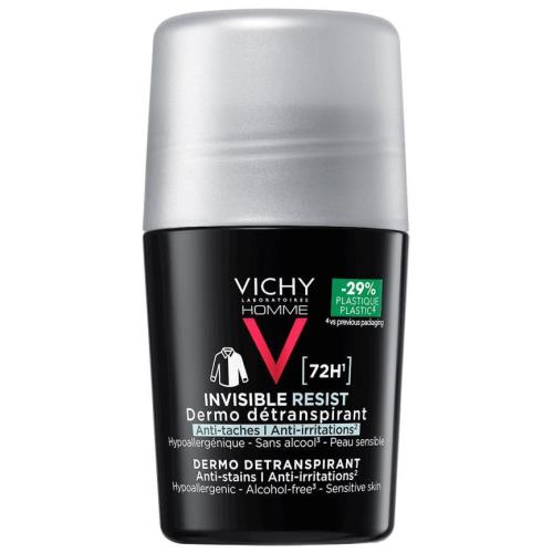 ВИШИ (VICHY) HOMME 72 часа ДЕЗОДОРАНТ РОЛИК ДЛЯ МУЖЧИН 50 мл INVISIBLE