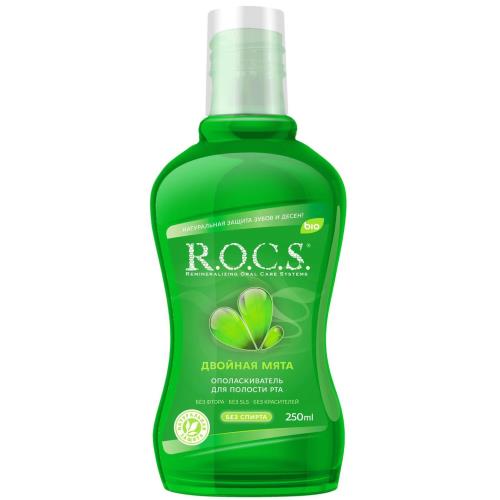 РОКС ДВОЙНАЯ МЯТА ОПОЛАСКИВАТЕЛЬ ДЛЯ ПОЛОСТИ РТА 250 мл