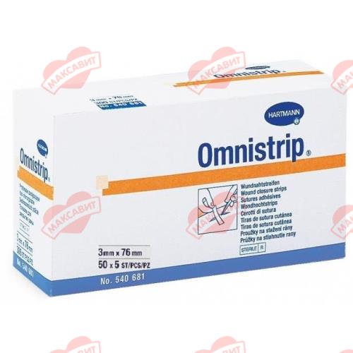 ЛЕЙКОПЛАСТЫРЬ НАБОР ХАРТМАНН OMNISTRIP гипоаллерг. на опер. швы 0,3см х 7,6см №250