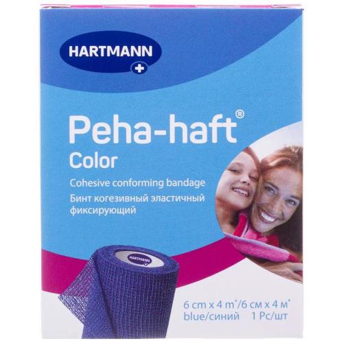 БИНТ ФИКСИРУЮЩИЙ PEHA-HAFT COLOR ХАРТМАНН синий 6см х 4м