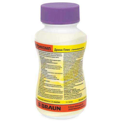 НУТРИКОМП ДРИНК ПЛЮС СМЕСЬ ДЛЯ ЭНТЕР. ПИТАНИЯ банан 200 мл