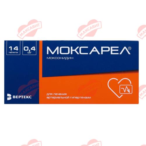 МОКСАРЕЛ ВЕРТЕКС табл. п/о плен. 0,4 мг №14