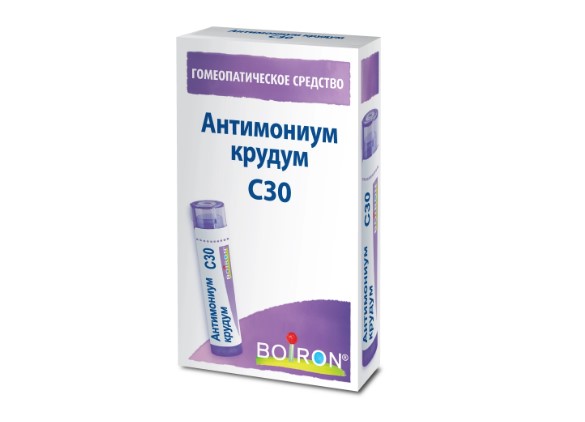 АНТИМОНИУМ КРУДУМ C30 гранулы гомеопатич. 4 гр